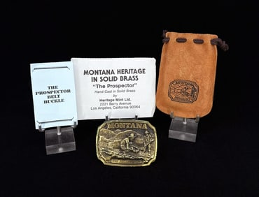 Bob Scriver Montana The Prospector Belt Buckle