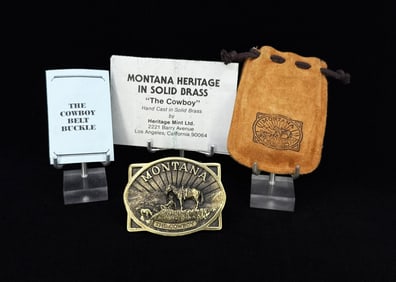 Bronze Montana The Cowboy Belt Buckle