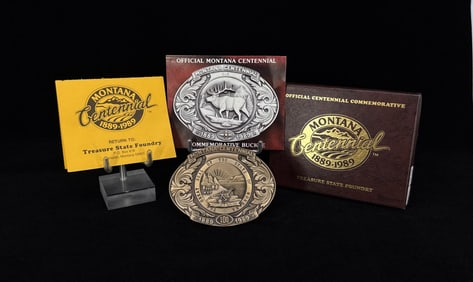 Montana Centennial Bronze Belt Buckle