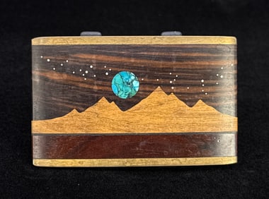 Kenneth Reid New Mexico Inlaid Belt Buckle