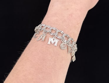 Sterling Joe Camel Cigarettes Charm Bracelet