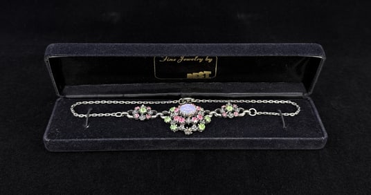 Coro Costume Fire Opal Rhinestone Necklace