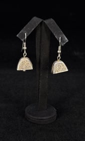 Montana Cowgirl Sterling Cowbell Earrings