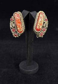 Rhinestone Costume Jewelry Earrings