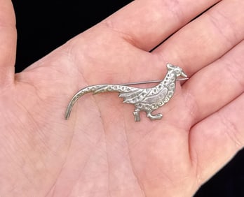 Sterling Silver Pheasant Brooch