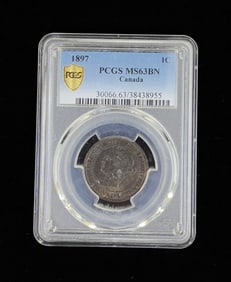 1897 Canada 1 Cent Penny PCGS MS63BN