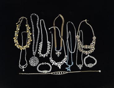 Collection of Rhinestone Costume Jewelry