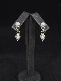 Navajo Sterling Silver Turquoise Earrings