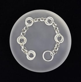 Sterling Silver Halo Chain Bracelet