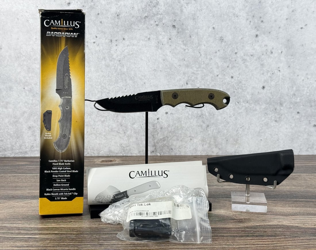 Camillus Barbarian Knife: New in box.