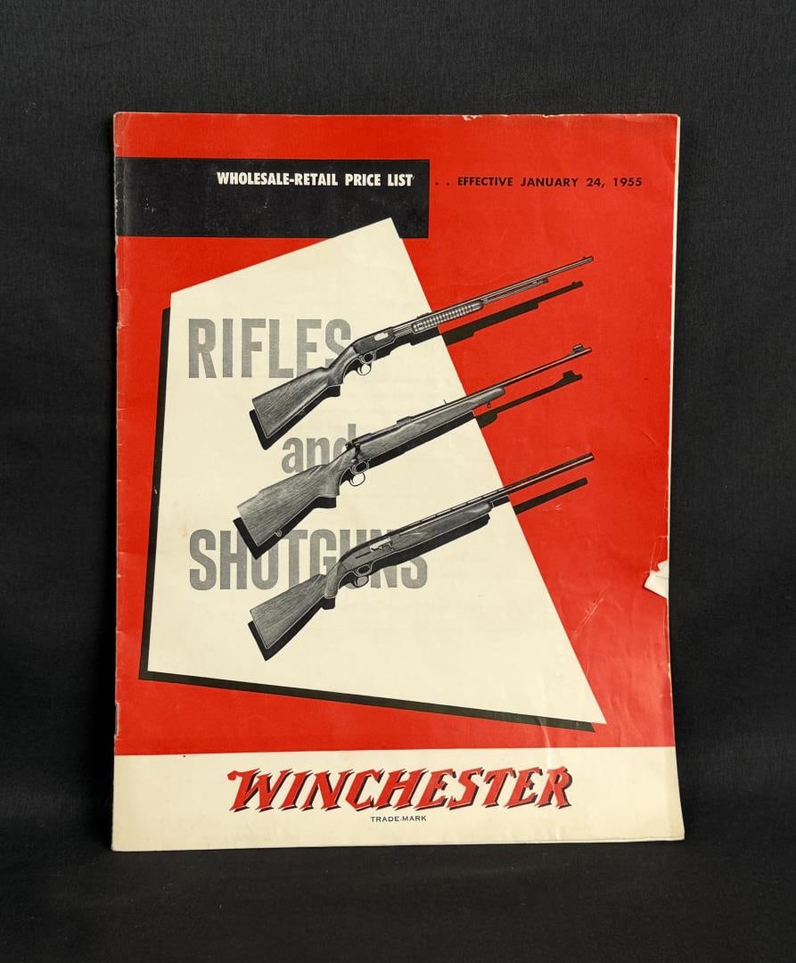 1955 Winchester Wholesale and Retail Price List: Nice original catalog