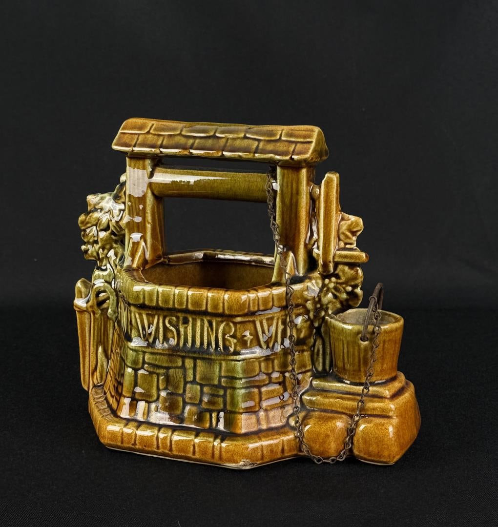 McCoy Pottery Wishing Well Planter: 7 7/8" by 6 1/2" by 5"