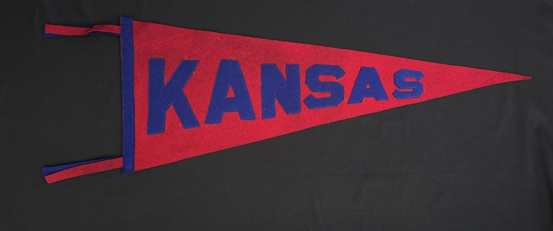Kansas University Jayhawks Sewn Felt Pennant (1 of 3)