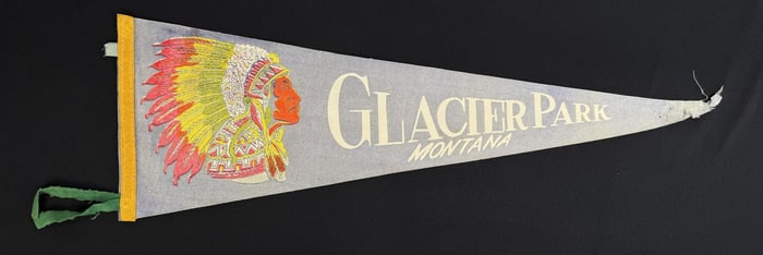 Glacier Park Montana Souvenir Felt Pennant