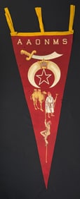 AAONMS Shriners Souvenir Felt Pennant