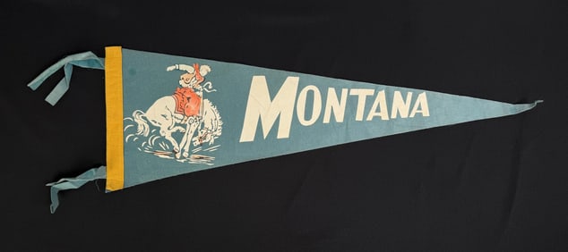Montana Bucking Bronc Souvenir Felt Pennant