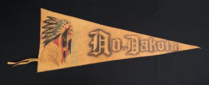 North Dakota Indian Head Souvenir Felt Pennant