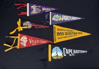 Collection of Souvenir Felt Pennants