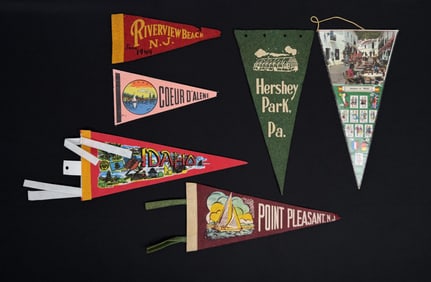Collection of Souvenir Felt Pennants