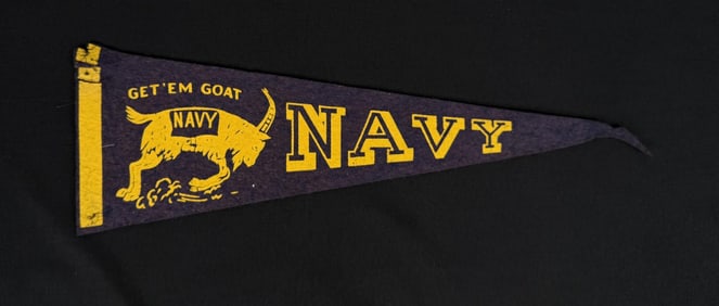 Navy Academy Goat Souvenir Felt Pennant