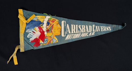 Carlsbad Caverns New Mexico Souvenir Felt Pennant