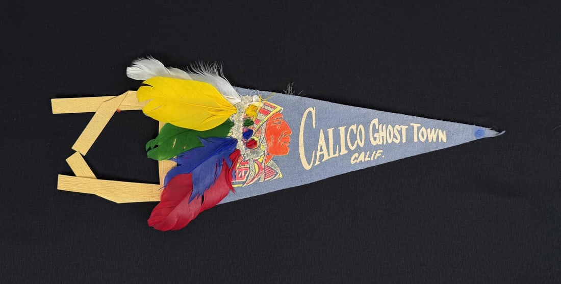 Calico Ghost Town California Souvenir Felt Pennant: 12" long.