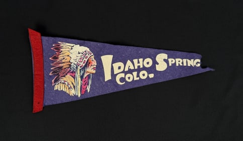Idaho Springs Colorado Souvenir Felt Pennant
