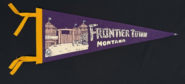 Frontier Town Montana Souvenir Felt Pennant