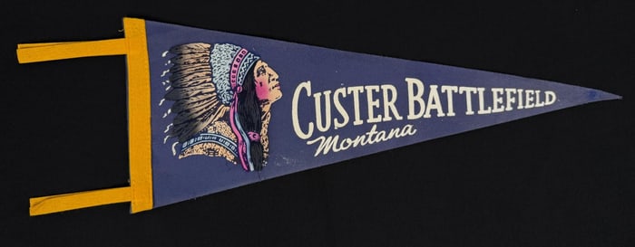 Custer Battlefield Montana Souvenir Felt Pennant