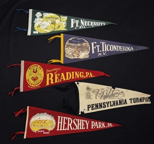 Collection of Souvenir Felt Pennants