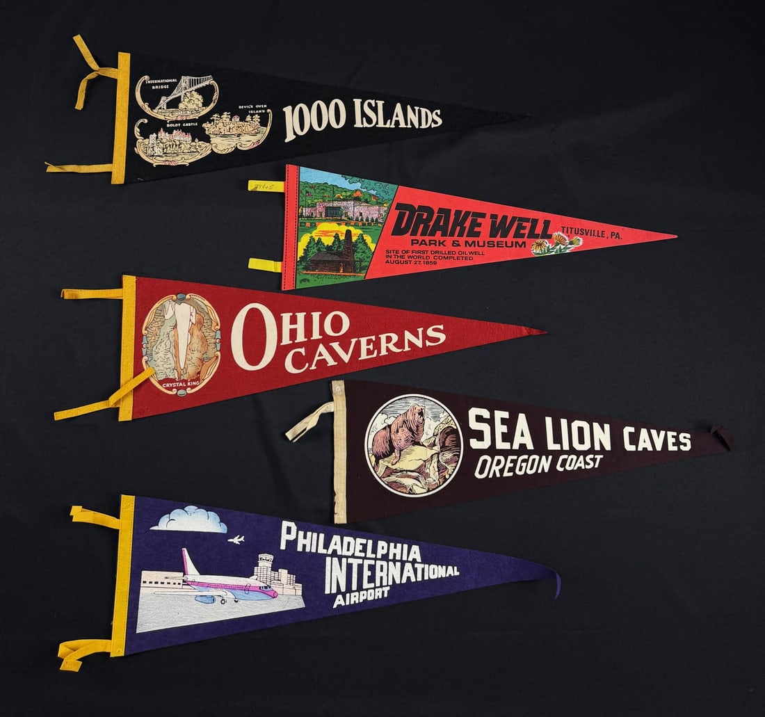 Collection of Souvenir Felt Pennants: Nice grouping.
