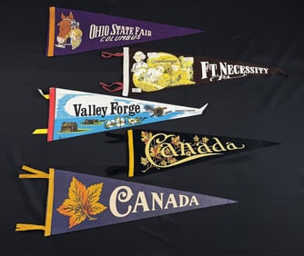 Collection of Souvenir Felt Pennants
