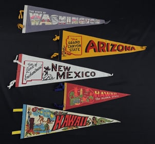 Collection of Souvenir Felt Pennants
