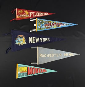 Collection of Souvenir Felt Pennants