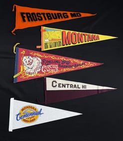 Collection of Souvenir Felt Pennants