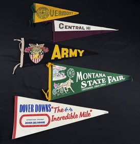 Collection of Souvenir Felt Pennants