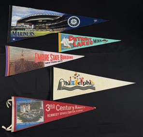 Collection of Souvenir Felt Pennants