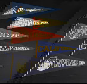 Collection of Souvenir Felt Pennants