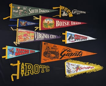 Collection of Souvenir Felt Pennants