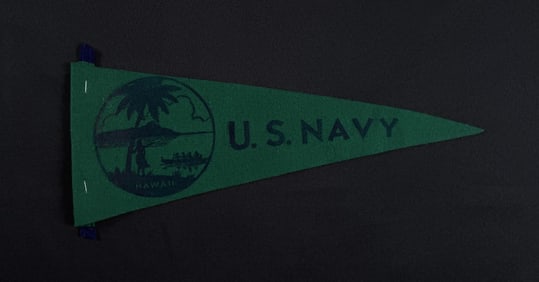 Hawaii US Navy Souvenir Felt Pennant