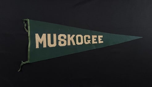 Muskogee Oklahoma Souvenir Felt Pennant