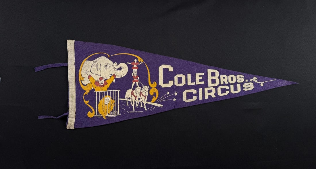 Cole Bros Circus Souvenir Felt Pennant (1 of 3)