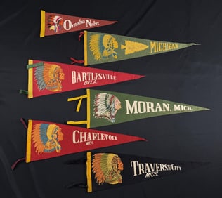 Collection of Souvenir Felt Pennants