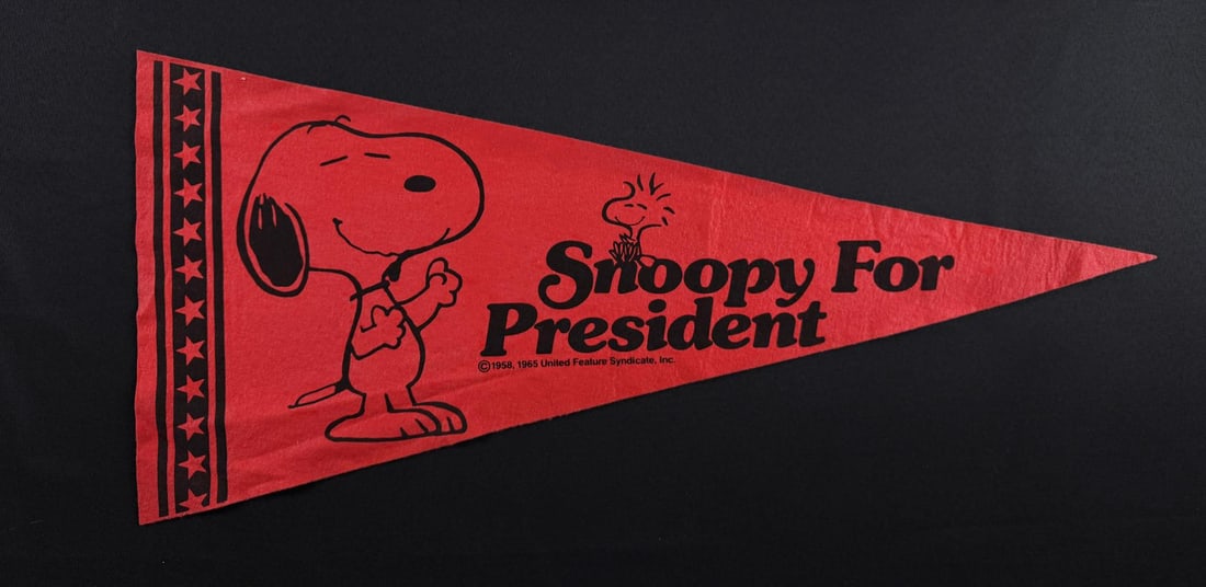 Snoopy for President Souvenir Felt Pennant (1 of 3)