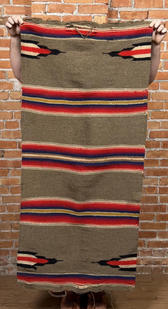 Antique Chimayo Indian Saddle Blanket Rug (1 of 6)
