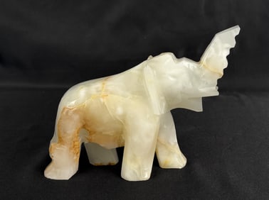 Mexican Onyx Carved Elephant