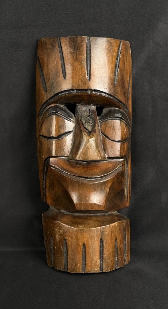 Mid Century South Pacific Wall Tiki Mask (1 of 6)
