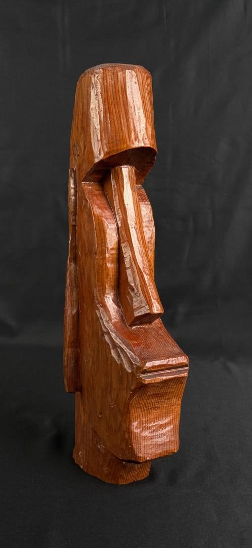 Mid Century Tiki Moai Rapa Nui Head Carving (1 of 6)