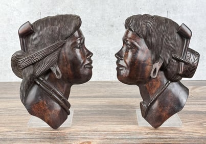 Mid Century Bali Indonesian Wall Plaques