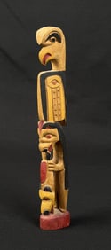 Haida Northwest Coast Carved Totem Pole